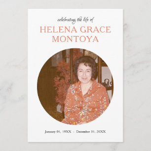 invitation au mémorial de photos de centre cercle