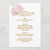 Invitation au menu de mariage à deux roses rouges (Dos)