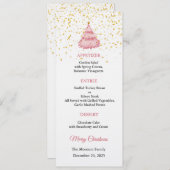 Invitation au menu de Noël, Dîner de Noël (Devant / Derrière)