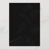 Invitation au menu du restaurant Burger élégant no (Dos)