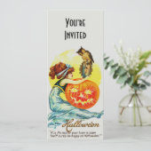 Invitation au miroir d'Halloween Vintage (Debout devant)