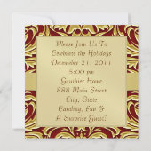 Invitation au monogramme de l'huile de Damas de mé (Dos)