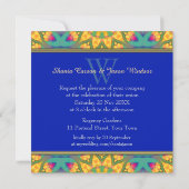 Invitation au Monogramme de tournesol de Bohême (Dos)