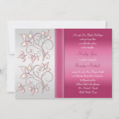 Invitation au monogramme rose et argent (Dos)