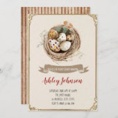 Invitation au nid d'oiseau (Devant / Derrière)