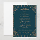 invitation au nikah, invitation musulmane (Devant / Derrière)