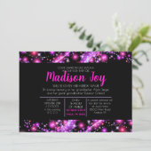 Invitation au nom d'un bébé juif dans les étoiles  (Debout devant)