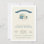 Invitation au nouveau Baby shower de chapitre - bl (Devant)