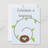 Invitation au nouveau Baby shower de début (Devant)