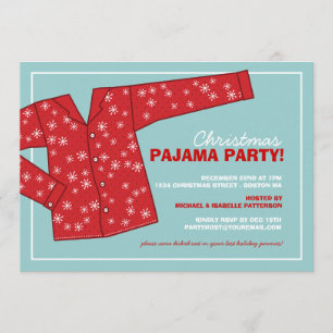 Invitation au Pajama Party de Noël