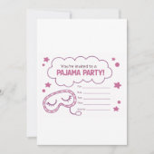 Invitation au Pajama Party pour les filles (Devant)