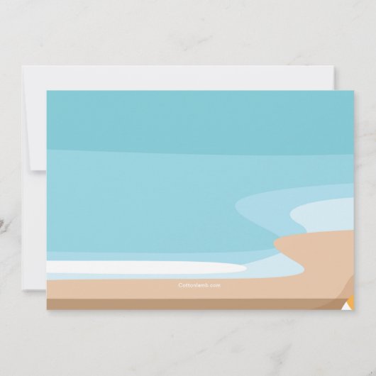 Invitation au panneau d'affichage de plage (Dos)