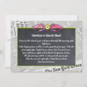 Invitation au papier journal en état d'ébullition (Dos)