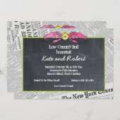 Invitation au papier journal en état d'ébullition (Devant / Derrière)