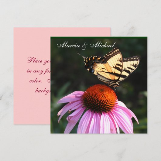 Invitation au papillon à queue jaune (Devant / Derrière)