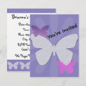 Invitation au papillon pourpre (Devant / Derrière)
