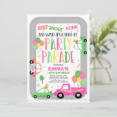 Invitation Au Parade D'Anniversaire Parade Rose (Debout devant)