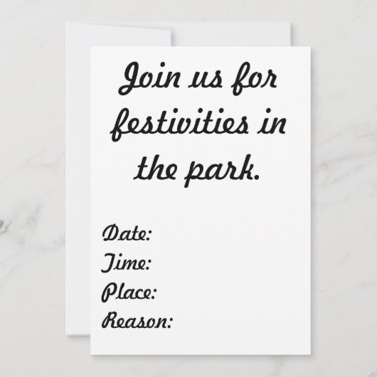 Invitation au parc (Dos)