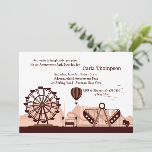 Invitation au parc d'attractions (Brown) (Debout devant)