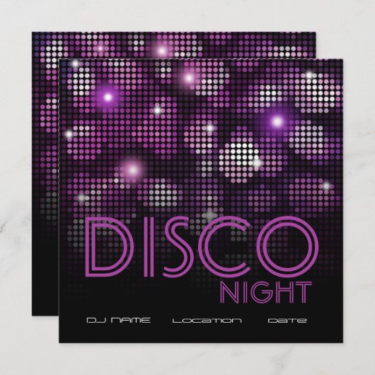 INVITATION AU PARTI DISCO (Devant / Derrière)