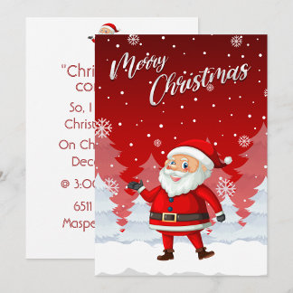 Invitation au Père Noël pour un Joyeux Noël