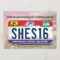 Invitation au permis d'Ohio pour les 16 ans