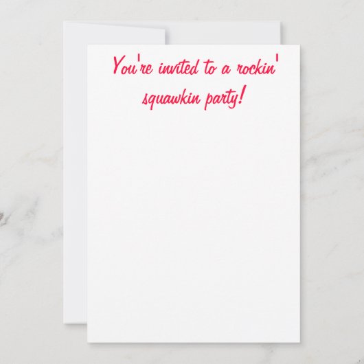 Invitation au perroquet (Dos)