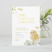 Invitation au petit Baby shower de poussin du prin (Debout devant)