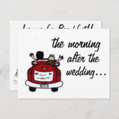 Invitation au petit déjeuner de mariage (Devant / Derrière)