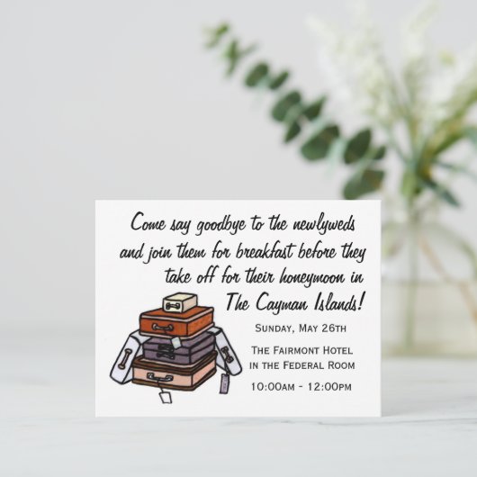 Invitation au Petit Déjeuner de Mariage (Debout devant)