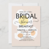 Invitation au petit-déjeuner de mariage avec brunc (Devant)