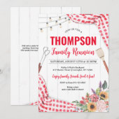 Invitation au pique-nique de réunion familiale BBQ (Devant / Derrière)