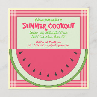 Invitation au pique-nique de Watermelon Cookout