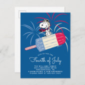 Invitation au pique-nique du 4 juillet de Peanuts (Devant / Derrière)