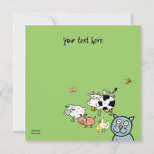 Invitation au pique-nique Funky Farm Country (Dos)