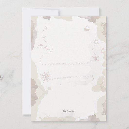 Invitation au pirate d'aquarelle (Dos)