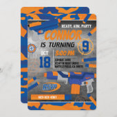 Invitation au pistolet à fléchettes (Devant / Derrière)