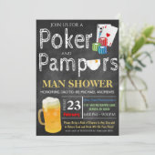 Invitation au poker et au Baby shower de bière (Debout devant)