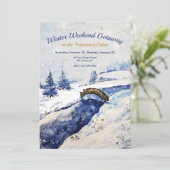 Invitation au pont de la rivière d'hiver (Debout devant)