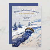 Invitation au pont de Winter River (Devant / Derrière)