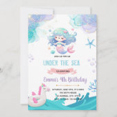 Invitation au pool de Mermaid Unicorn (Devant)