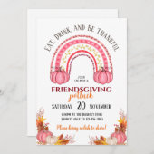 Invitation au potluck de Friendsgiving (Devant / Derrière)