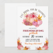 Invitation au potluck de Friendsgiving (Devant / Derrière)