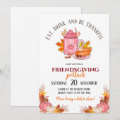 Invitation au potluck de Friendsgiving (Devant / Derrière)
