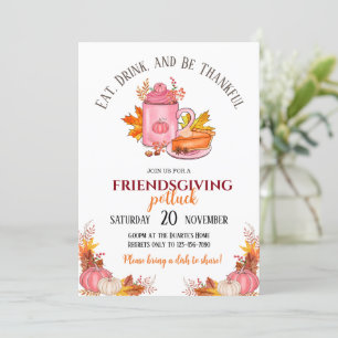 Invitation au potluck de Friendsgiving