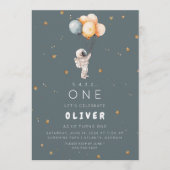 Invitation au premier anniversaire d'astronaute (Devant)