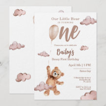 Invitation au premier anniversaire de Beary