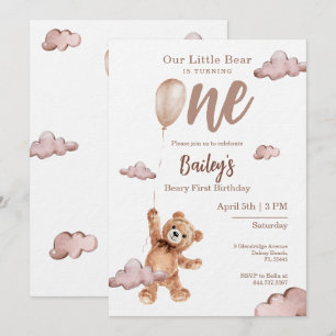 Invitation au premier anniversaire de Beary