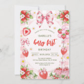 Invitation au premier anniversaire de Bow Berry (Devant)