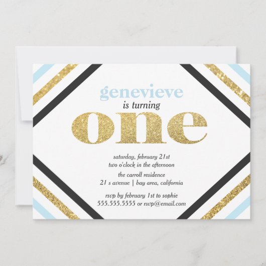 Invitation au premier anniversaire de la Parties s (Devant)